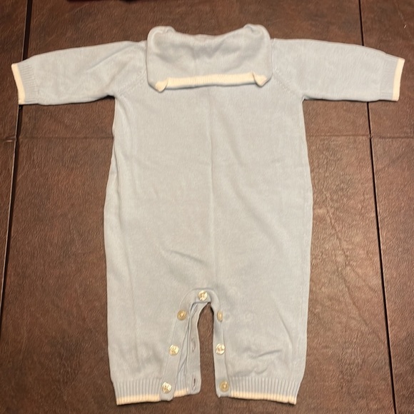 Tommy Hilfiger Footless One-Piece in Baby Blue - Picture 2 of 3